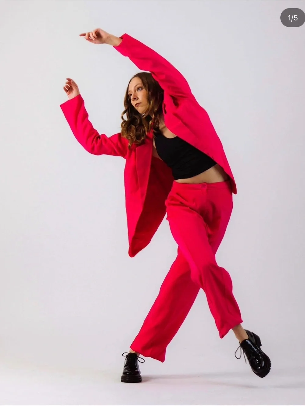 Nasty Gal Bright Pink Matching Suit Set